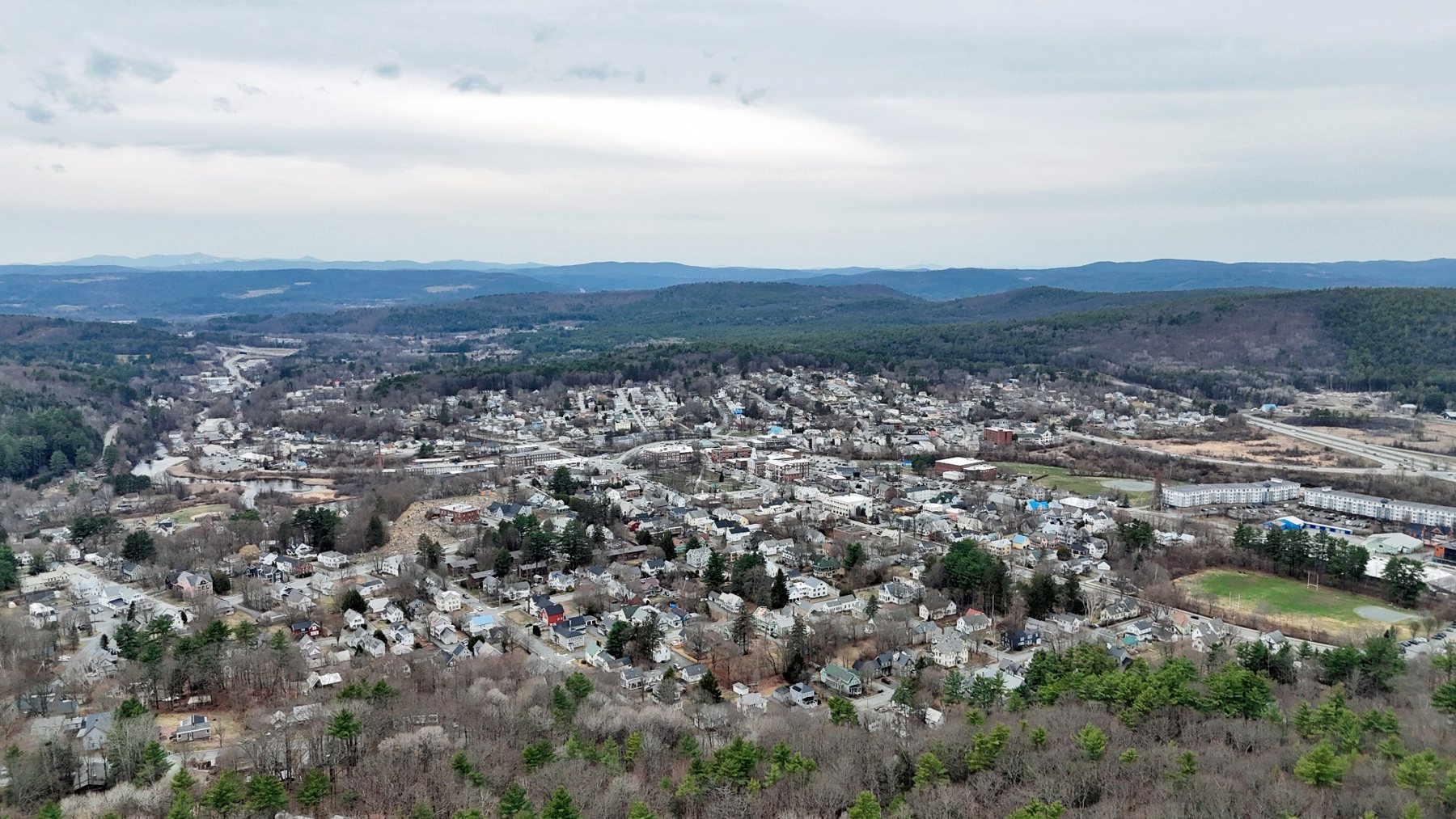 Aerial photograph of Lebanon New Hampshire - Town Portrait