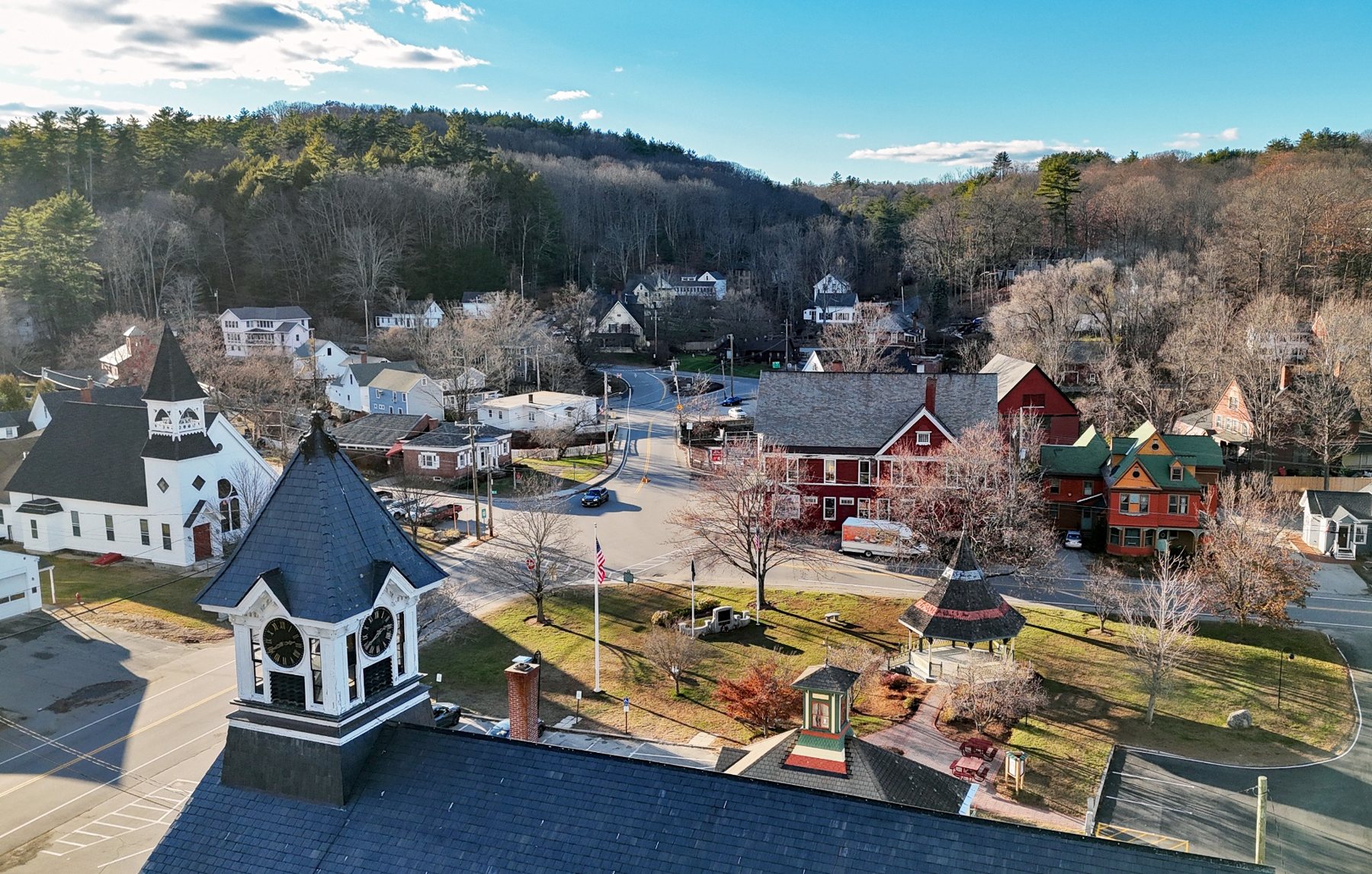 Aerial photograph of New Boston New Hampshire - Steeple View II