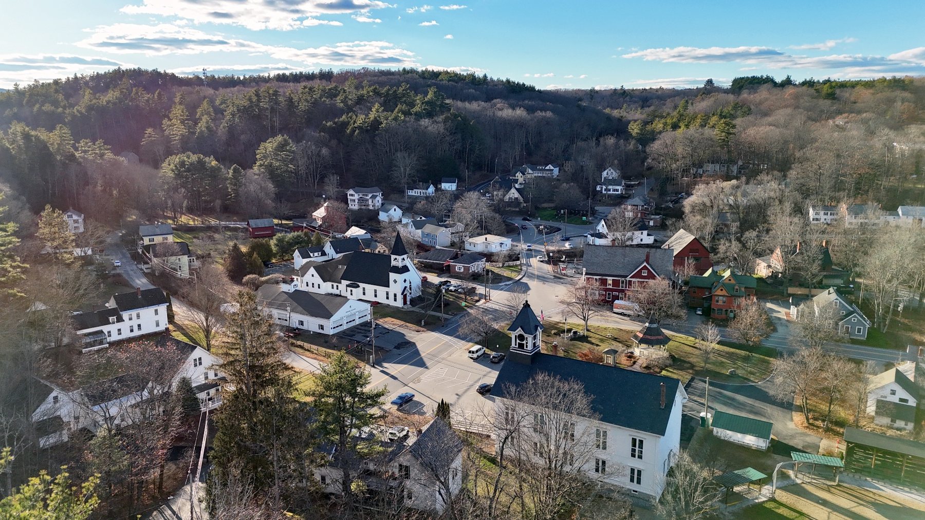 Aerial photograph of New Boston New Hampshire