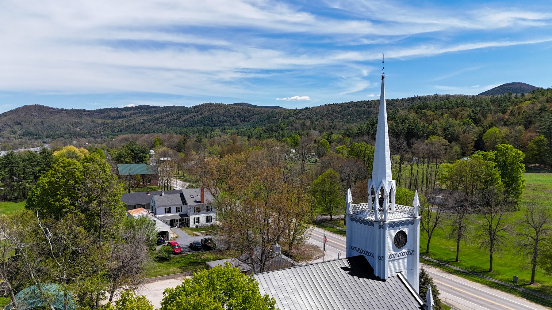 Aerial photograph of Orford New Hampshire - Steeple Shot